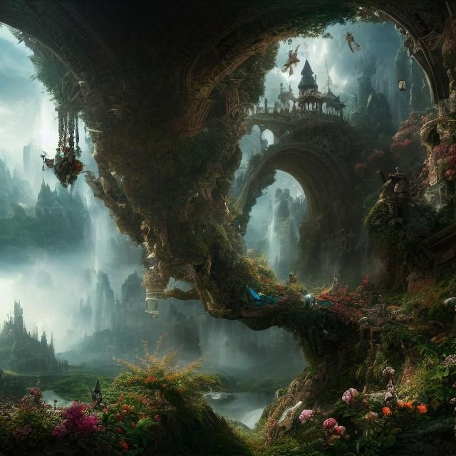 Epic Cinematic Wonderland in Stunning Digital Matte