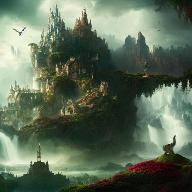Epic Wonderland: Detailed Digital Matte Painting