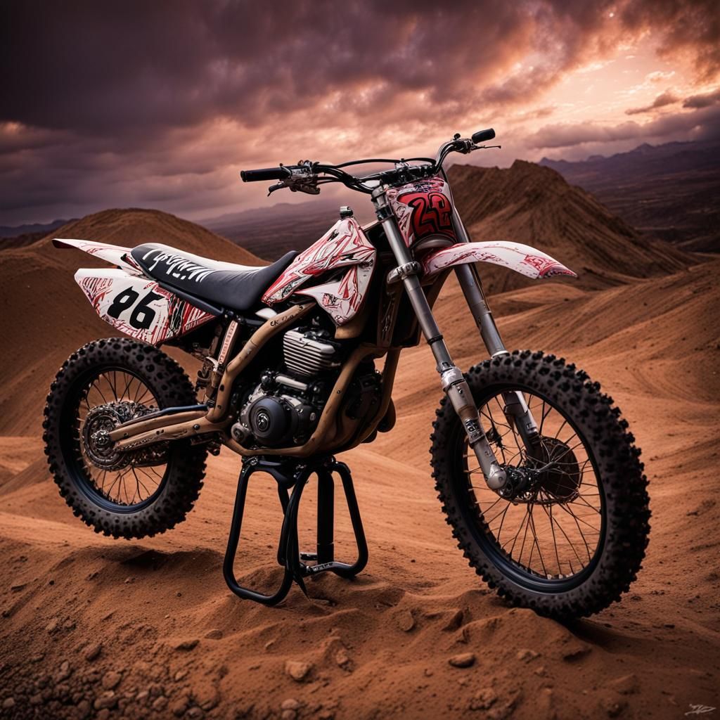 Sinister Dirt Bike Scene by Rutkowski