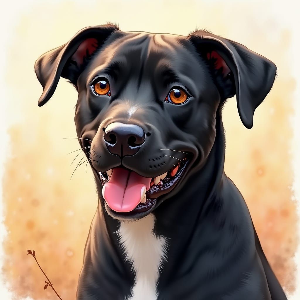 Elegant Digital Watercolor Painting in Warm and Hopeful Styl...