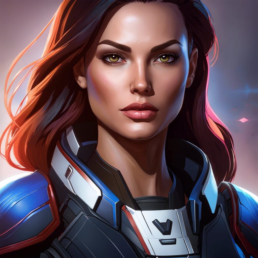 Female Shepherd Portrait in Dark Fantasy Style