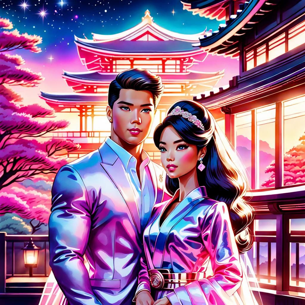 Asian Barbie and Ken Dreamhouse in Tokyo
