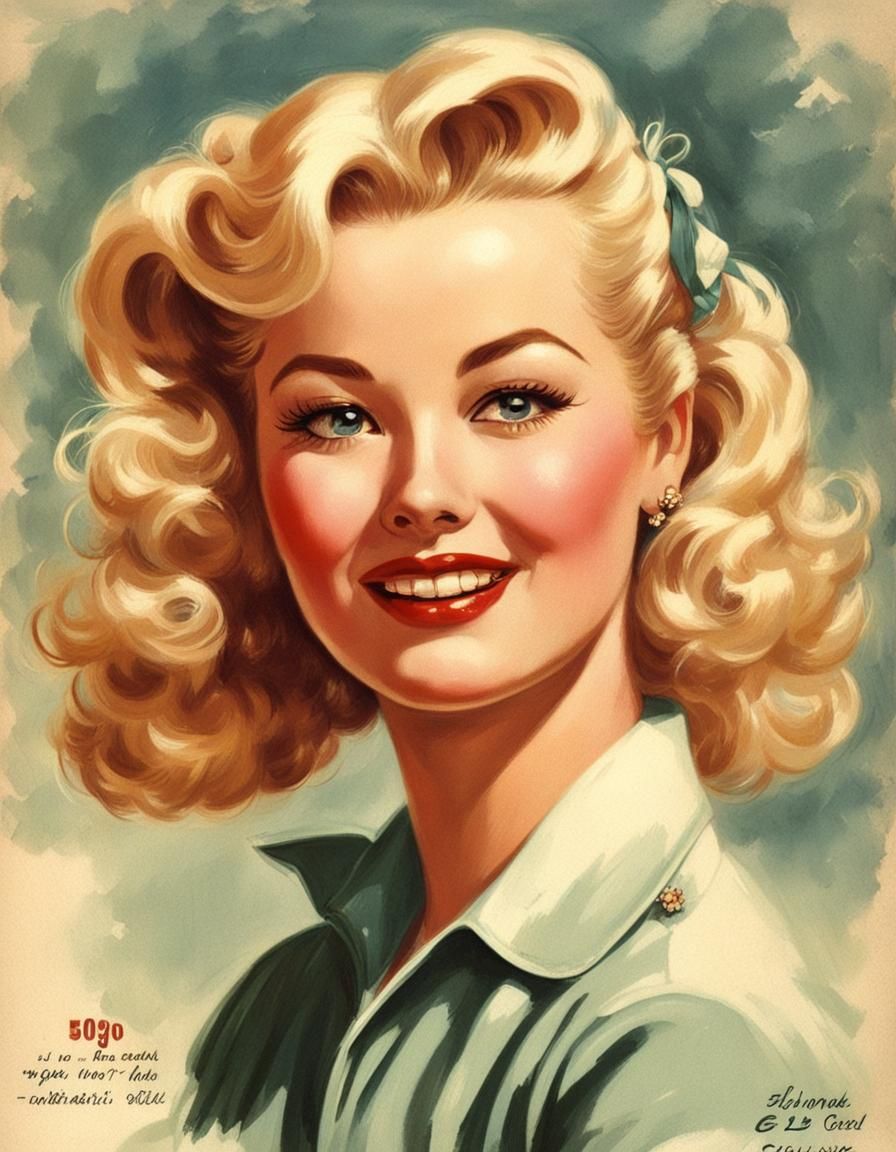 Carol Ohmart  / pin-up girl / Gil Elvgren style