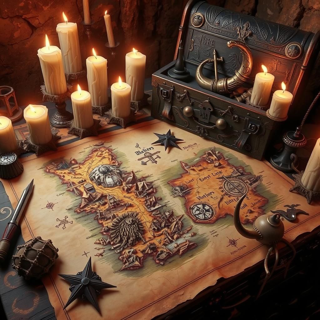 Detailed 3D Map of Westeros on Pirate Chest