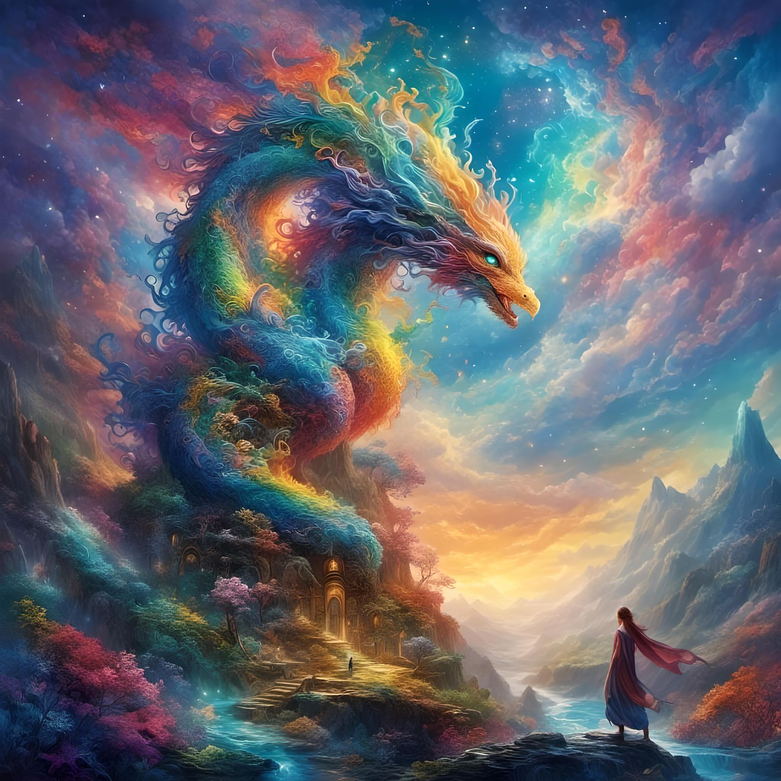 Beautiful Fantasy-Style Portrait