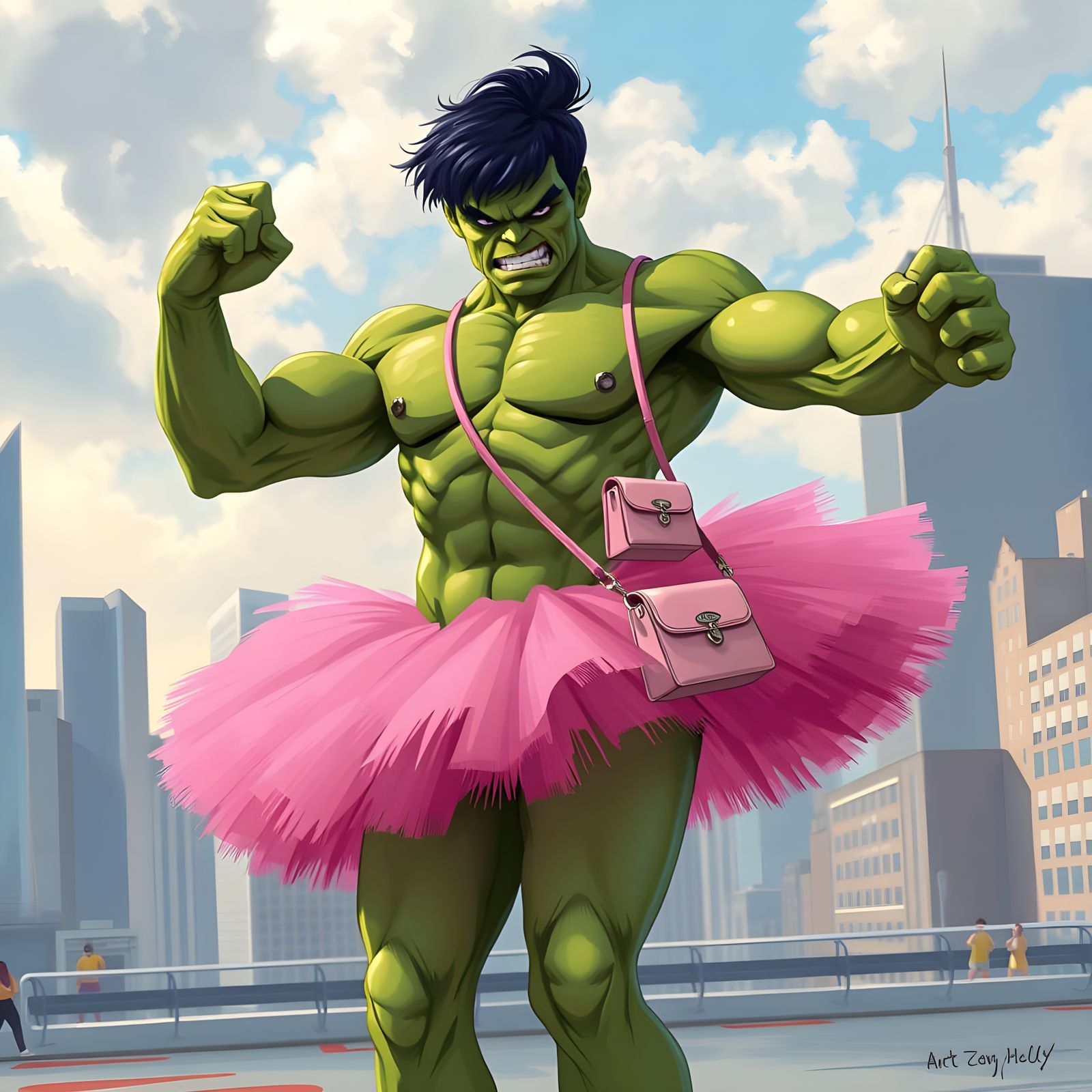 Mad Hulk in a Pastel Hysteria