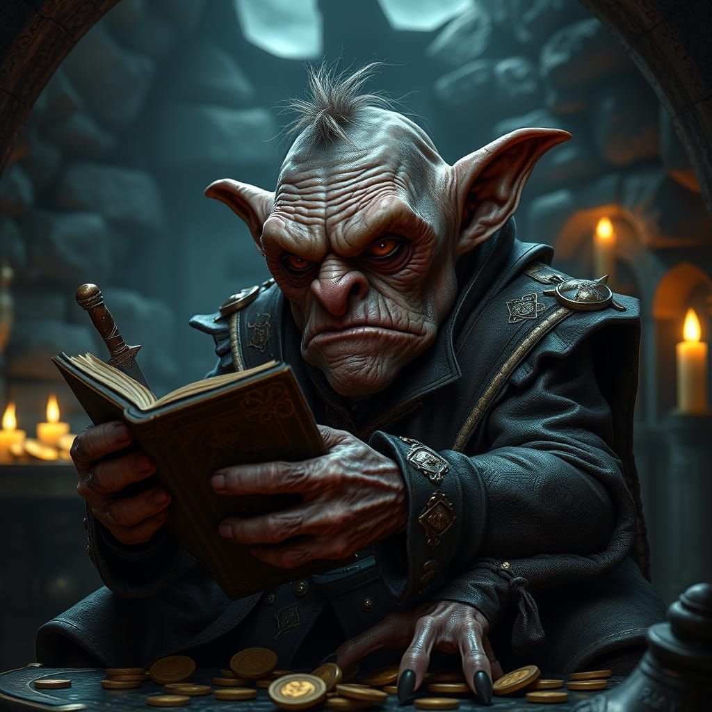Griphook, Goblin Banker in Gothic Vault