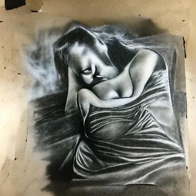 Classic Charcoal Drawing Demonstrates Blending Techniques