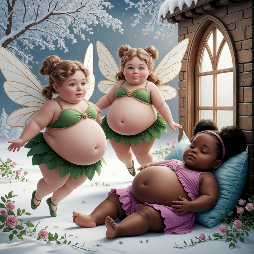 Fat Fairies Dance in Springtime, While a Young Girl Sleeps