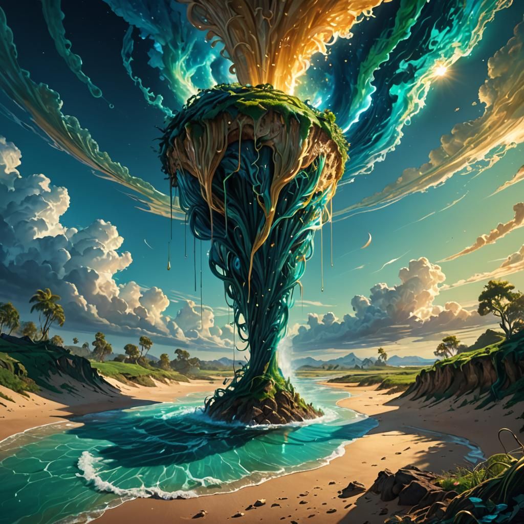 Earth's Water Drained by Giant Straw