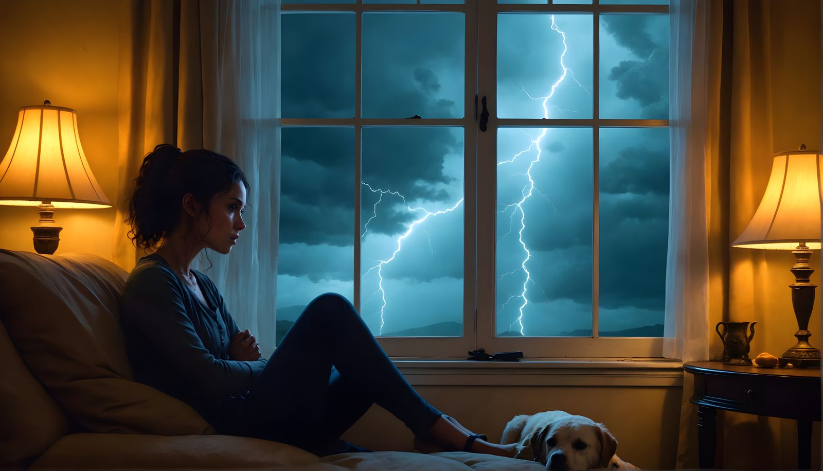 Meg Murry Contemplates Stormy Night