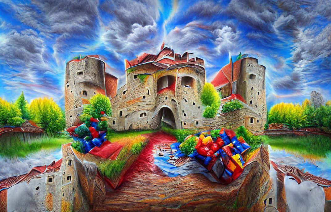 Detailed 3D Render of a Medieval Castle