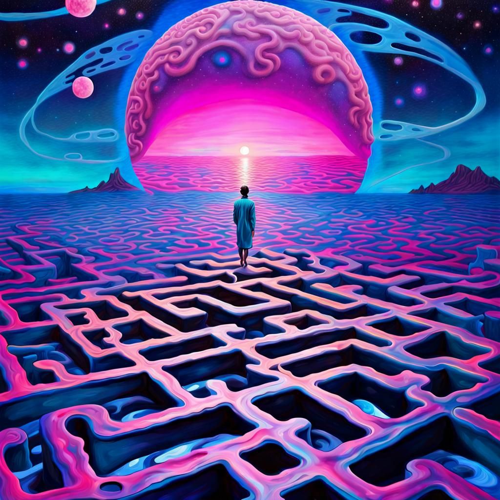 Surreal Cosmic Life Support System in Dreamscape Style