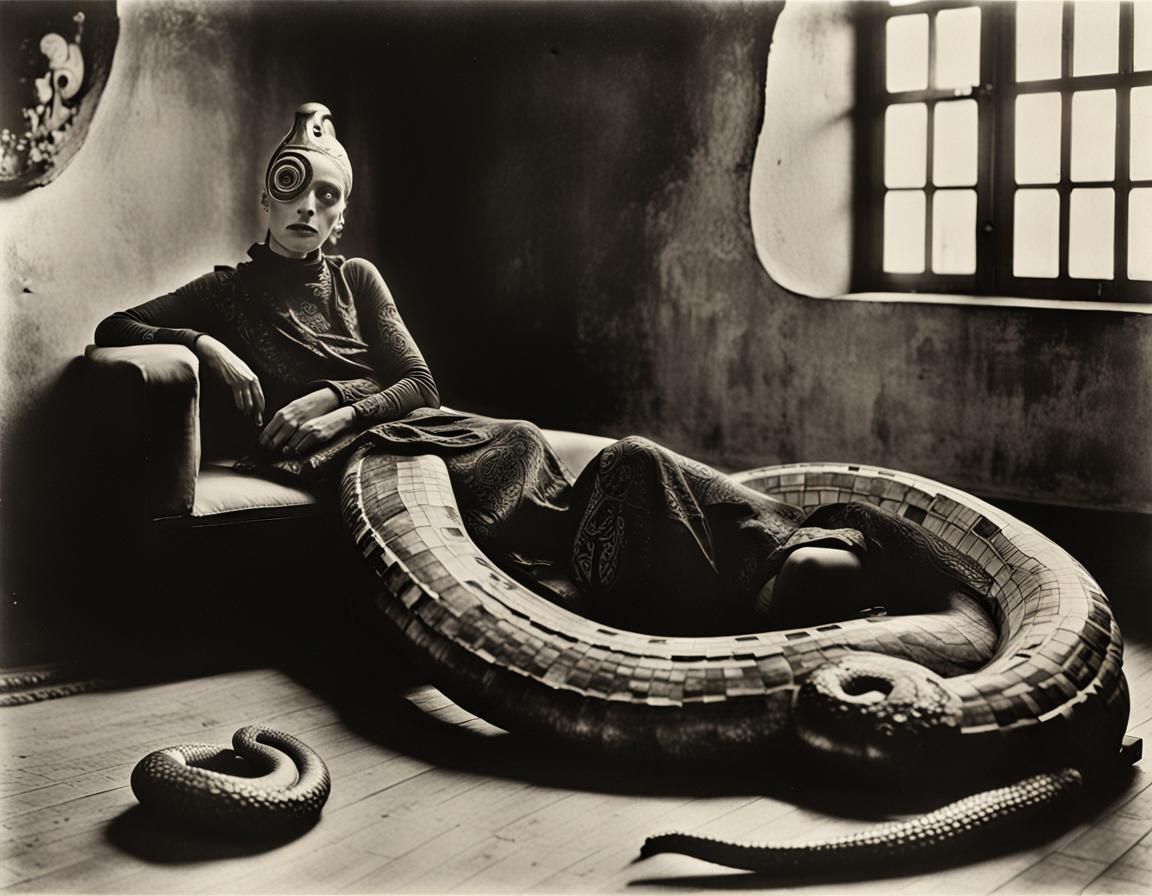 Surreal Serpent Odalisque Photograph