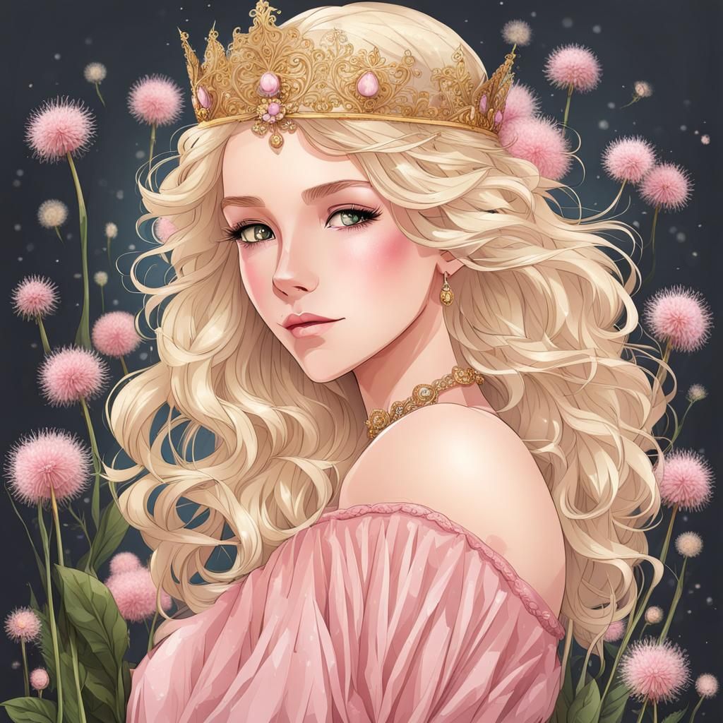 Dandelion Princess Portrait: A 'Nue Artistique' Style