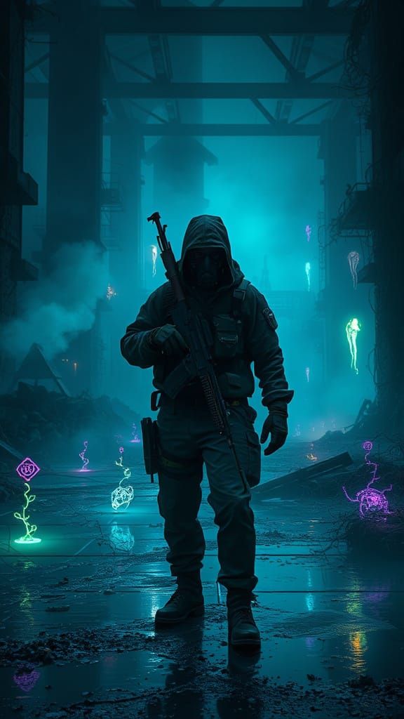 Lone Wanderer in Ruined World with Magic and Monsters