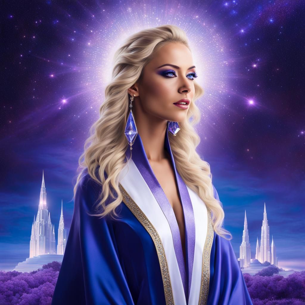 Divine Nordic Woman in Atlantis, Hyperrealistic Art