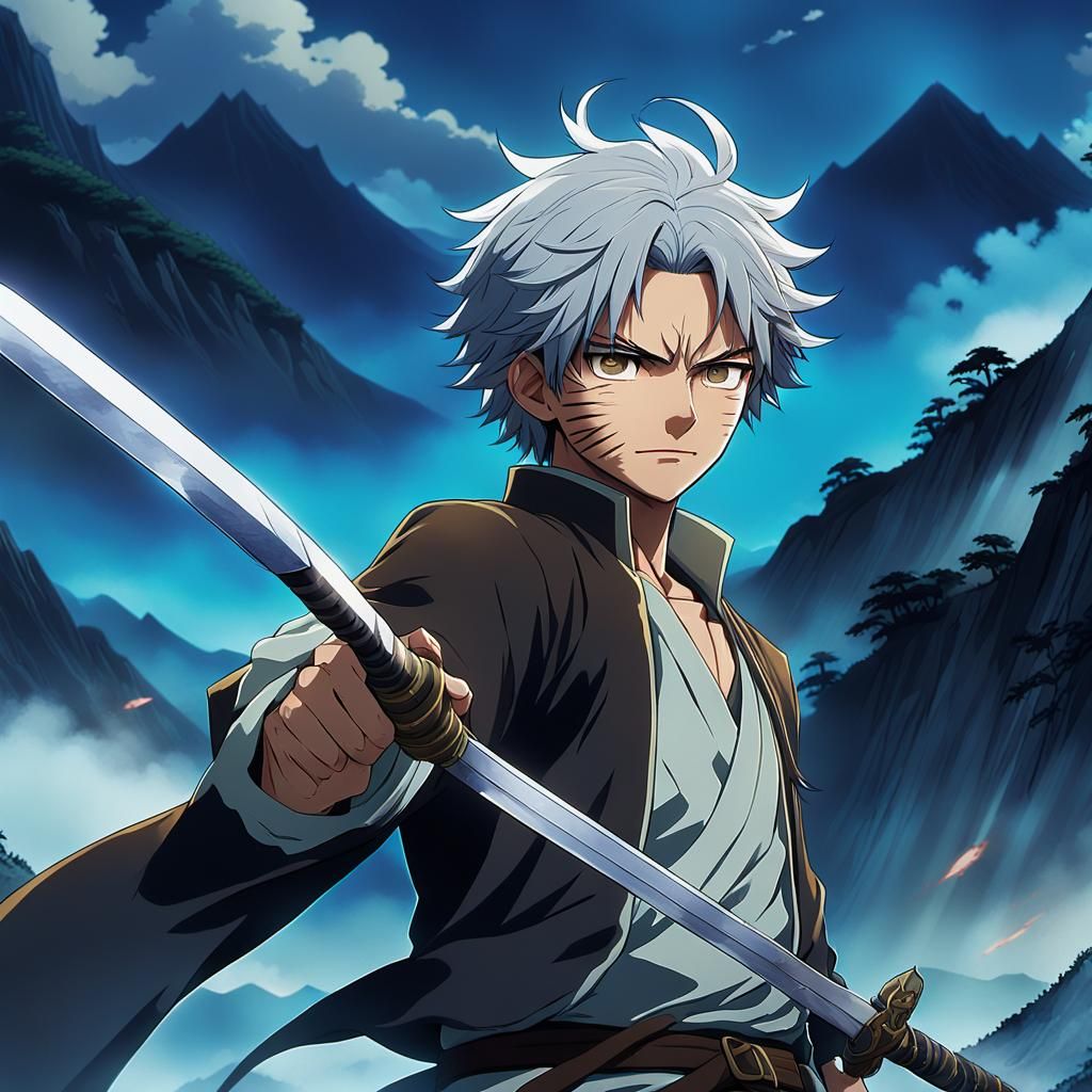 Sanemi Hero Shot in Attack on Titan Anime Style