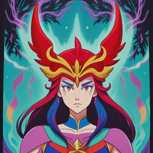 Vibrant She Ra Hero in Enchanted Forest