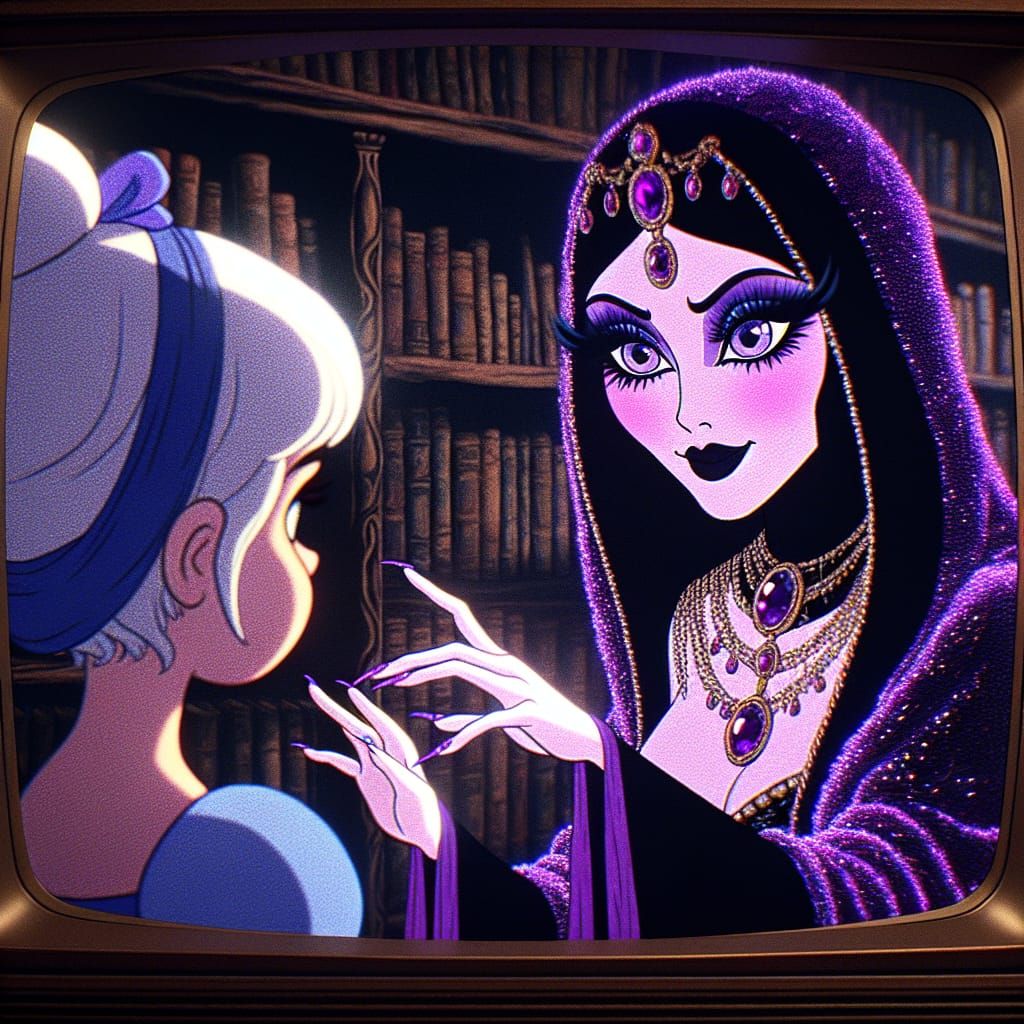 Classic Animation Enchantress Meets Princess in Dark, Artist...