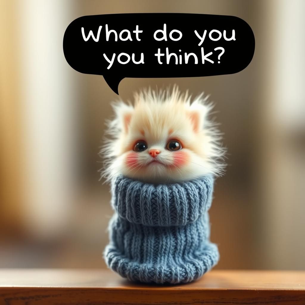 Funny Fluffy Creature Asks 'What Do You Think?'