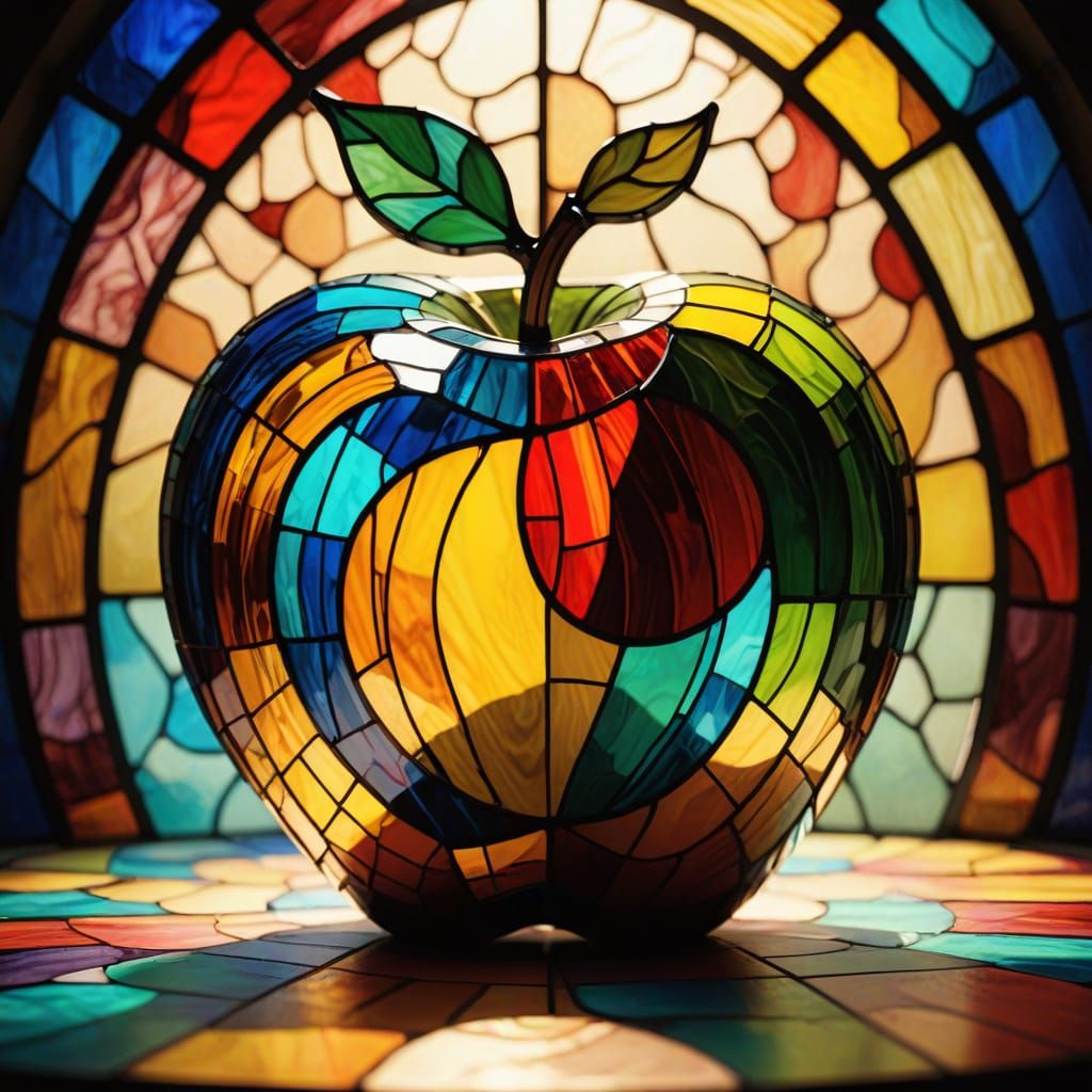 Stained Glass Apple