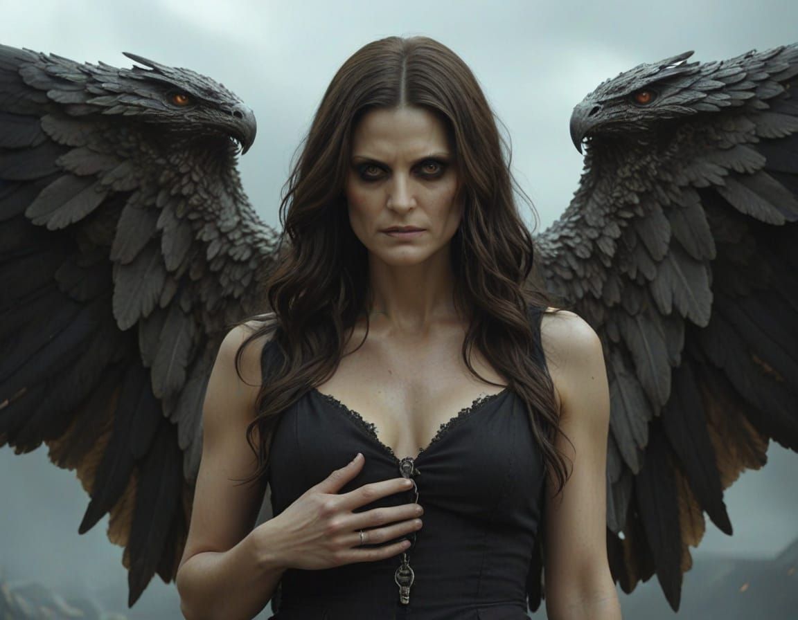 Morgan as the Angel of Death in Dark Fantasy Art