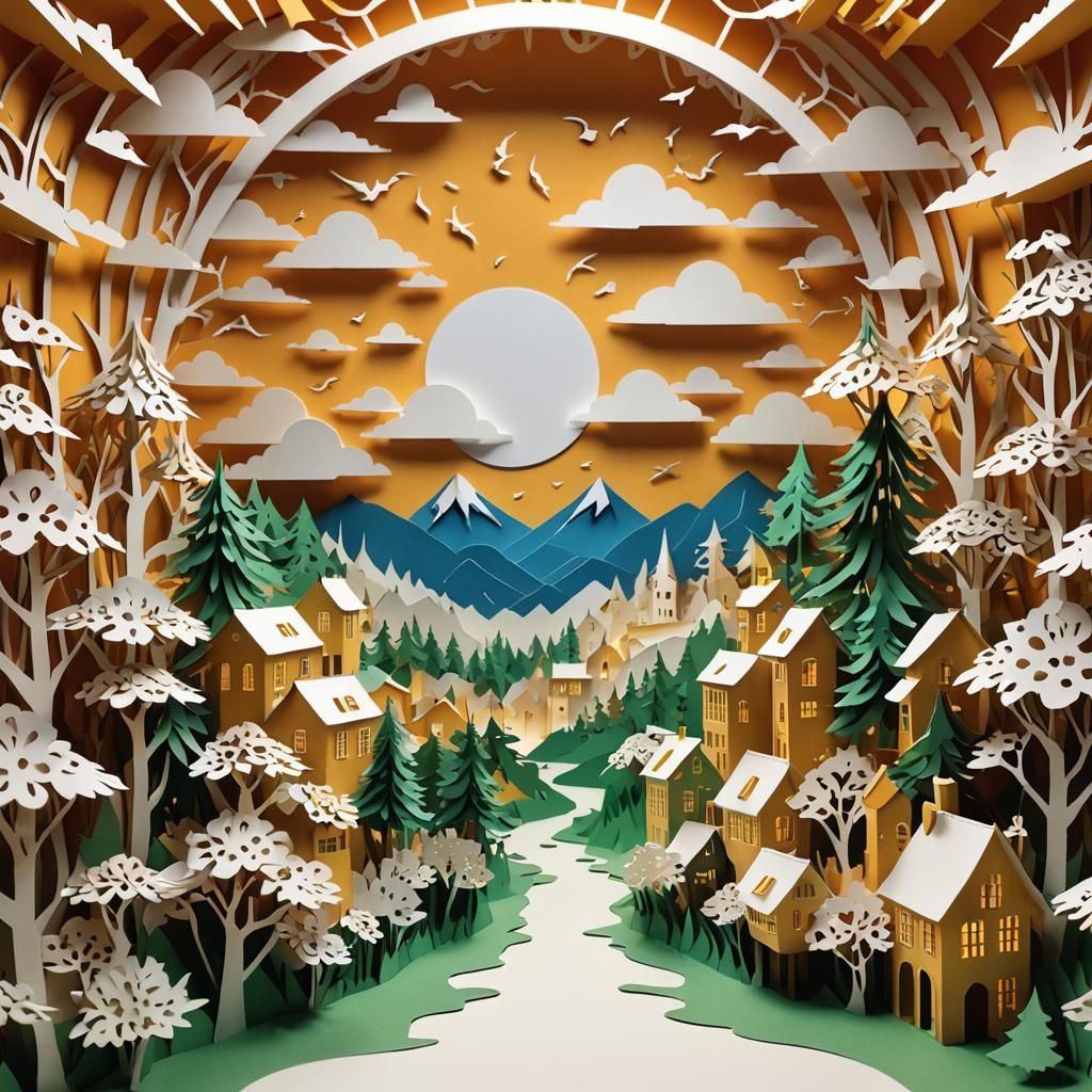 Stunning Kirigami Paper World in Popup Style