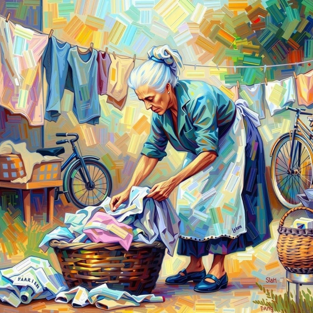 A Family's Laundry Day Routine in a Modern Suburb