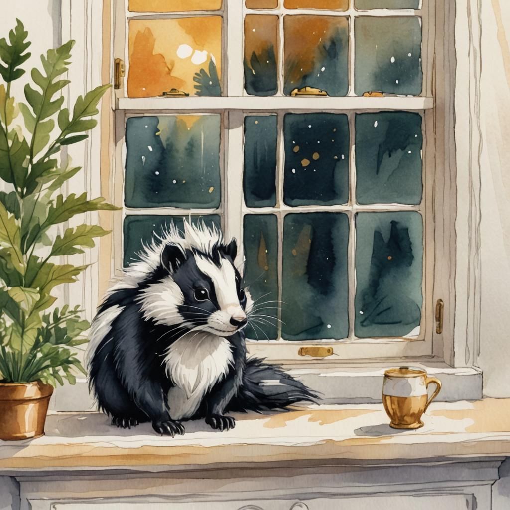 Skunk's Whimsical Visit to the White House