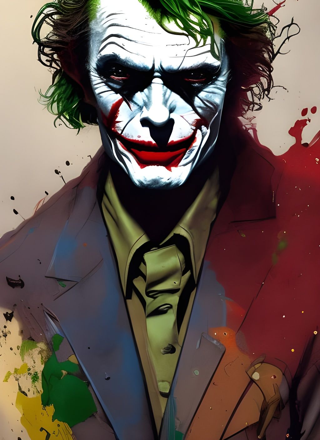 Clint Eastwood as The Joker: Crayon Caricature