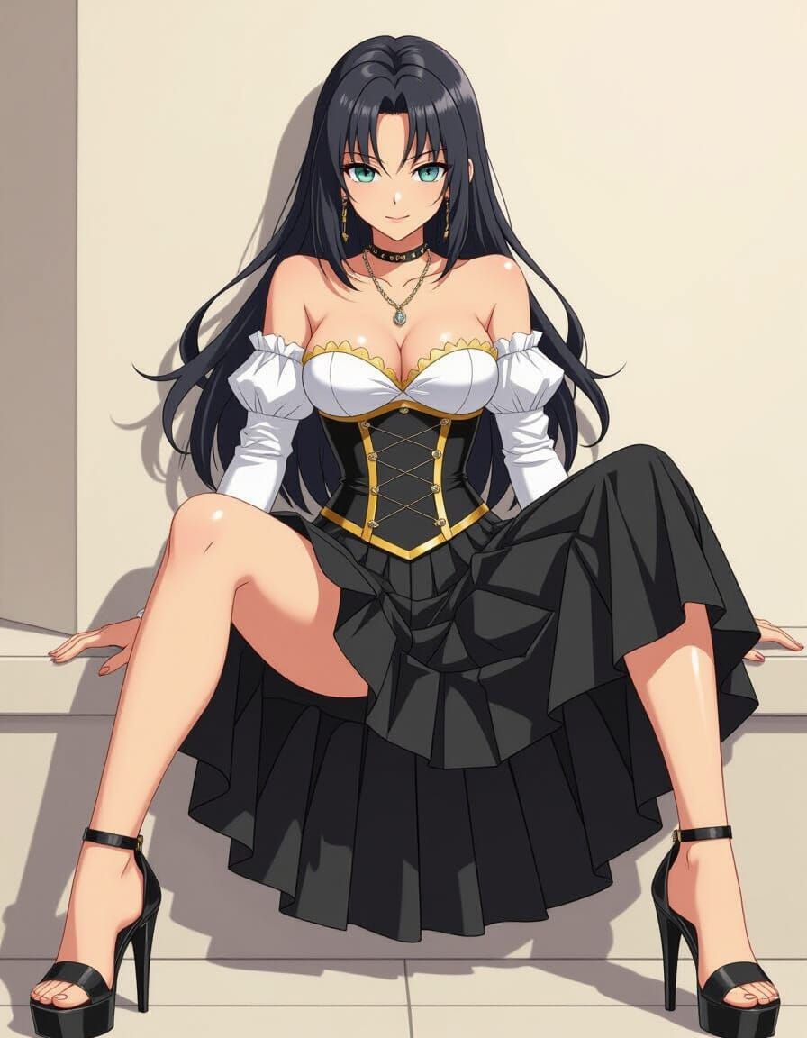 Dominican Woman in Anime Style Inspired by Fate/Stay Night