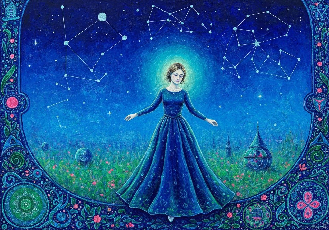 Ethereal Dream Guardian in Royal Blue and Emerald