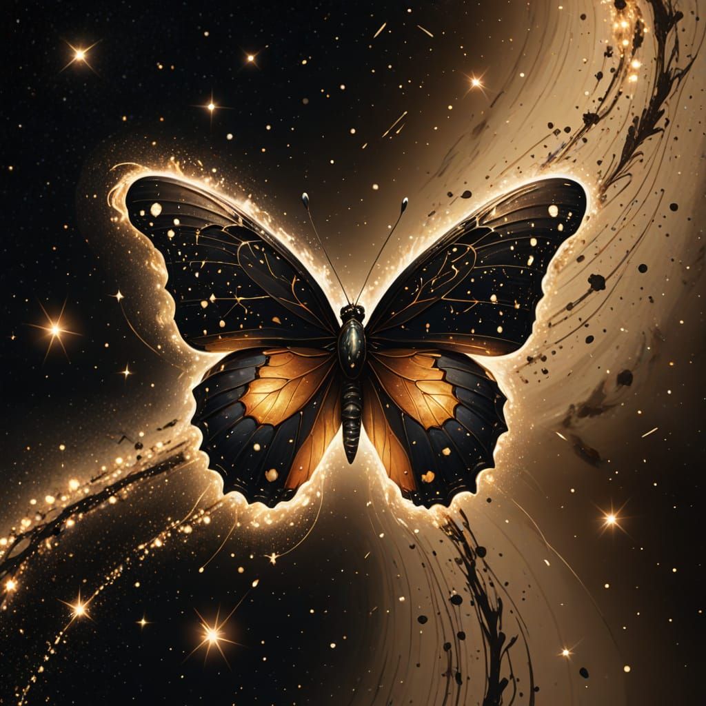 Celestial Cuban Symbols Constellation in Deep Space