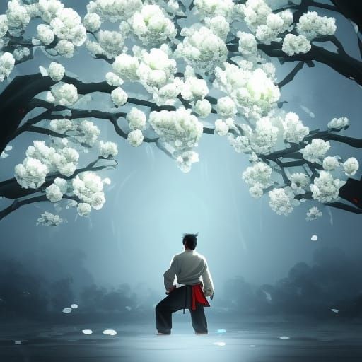 Webtoon Tree of White Roses and Martial Artist
