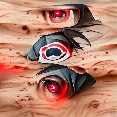 Detailed Digital Art of Sharingan Eye