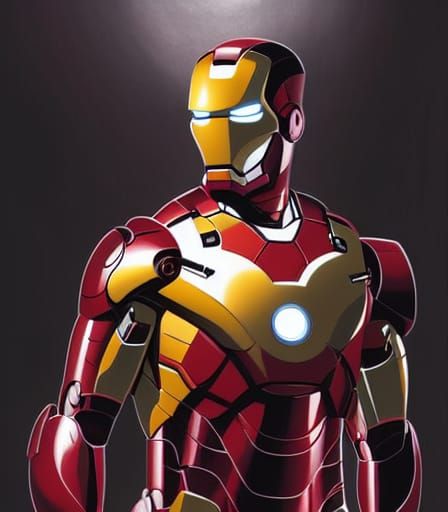 Superior Iron Man in Comic Book Art Style