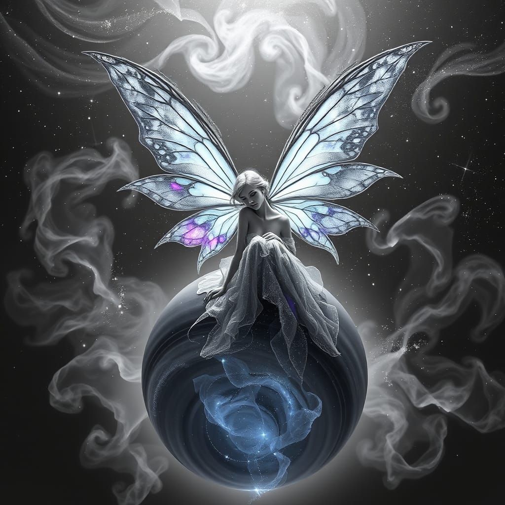 Ethereal Fairy Goddess in Cosmic Harmony