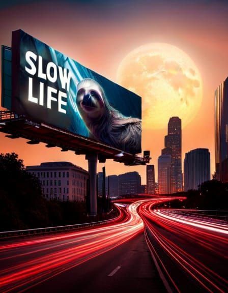 Sloth Billboard Encourages Slow Living