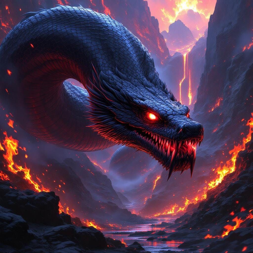 Fiery Python in Dragon Fire Style Valley