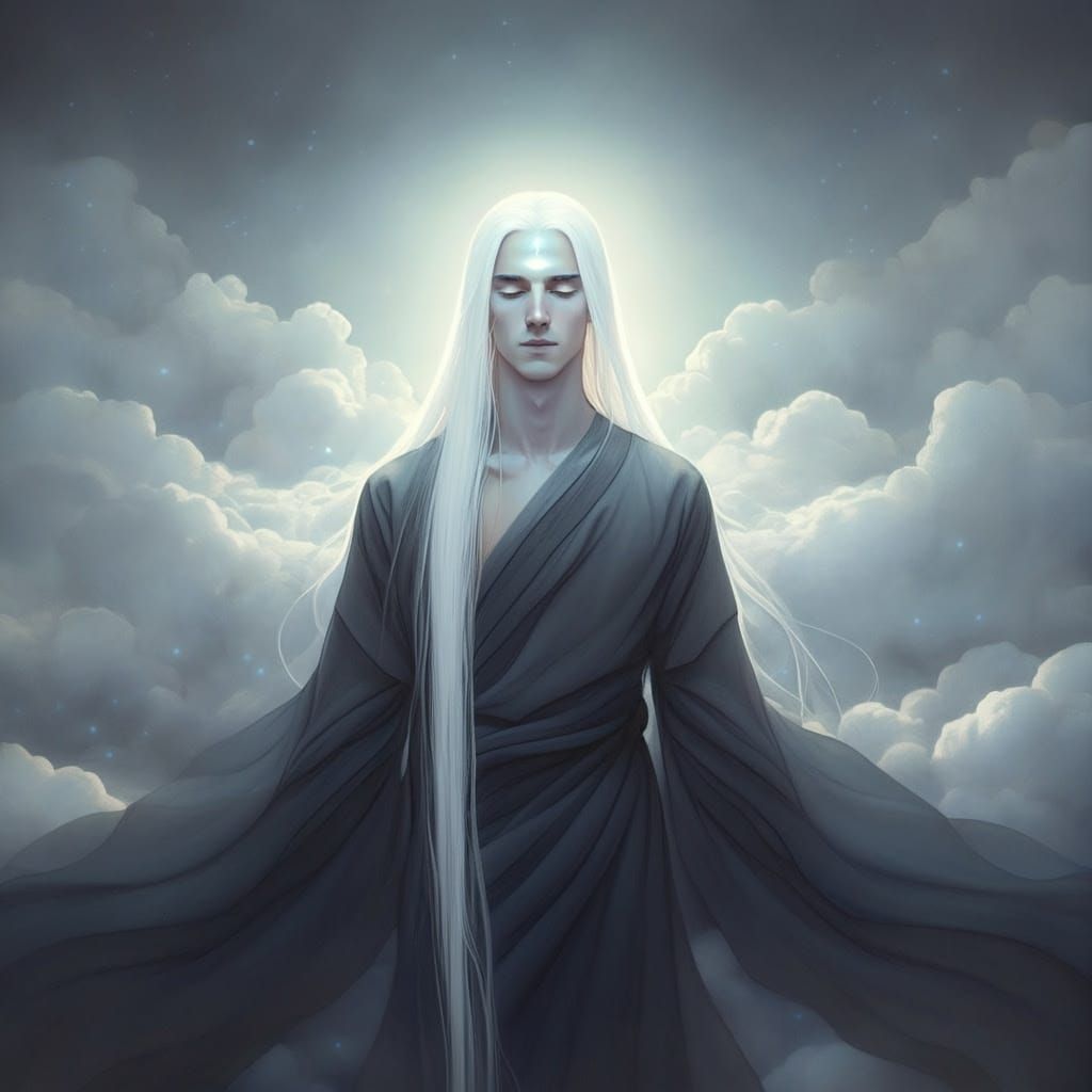Celestial Visionary in Ethereal Glow