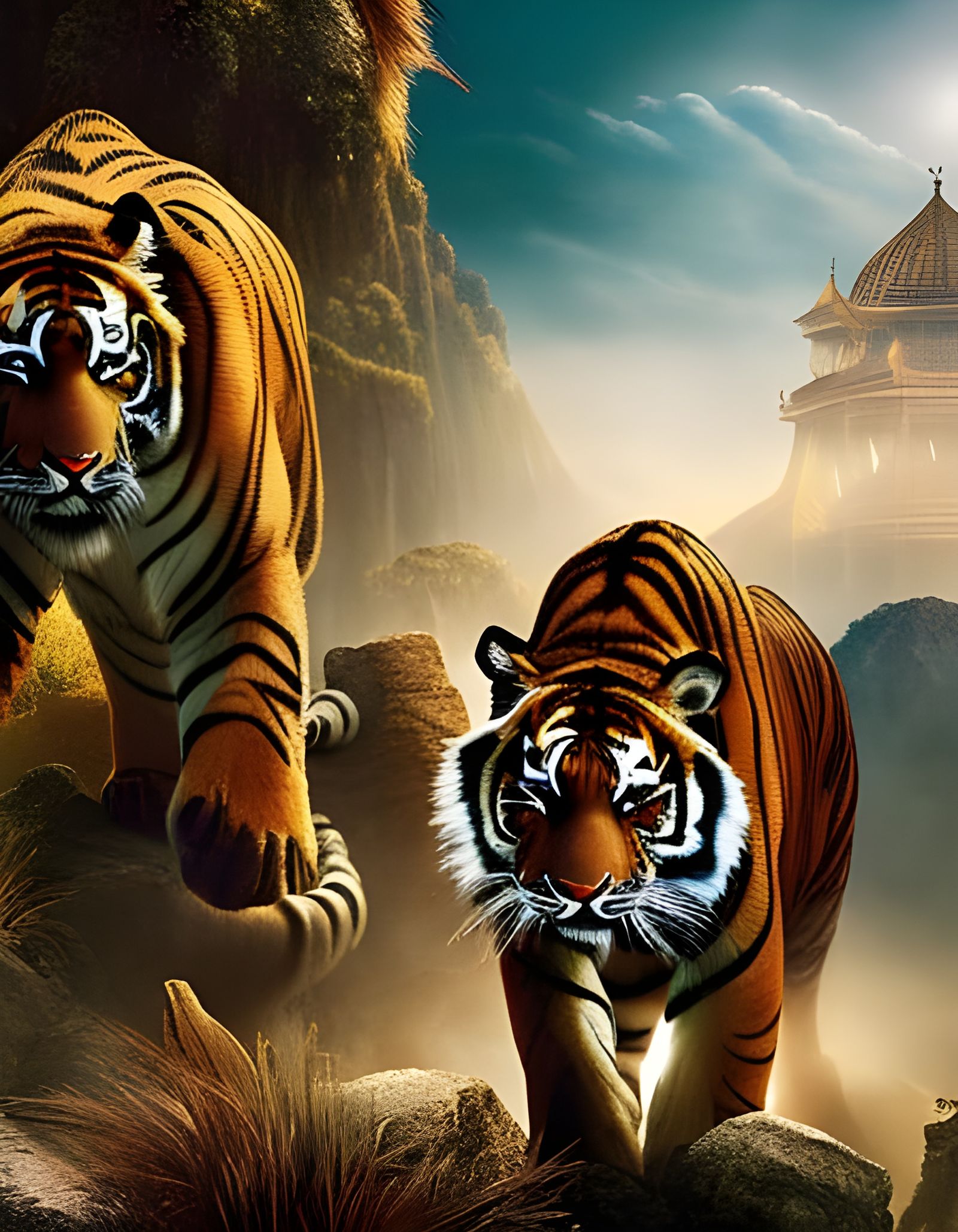 Two Tiger Girls in SF Style