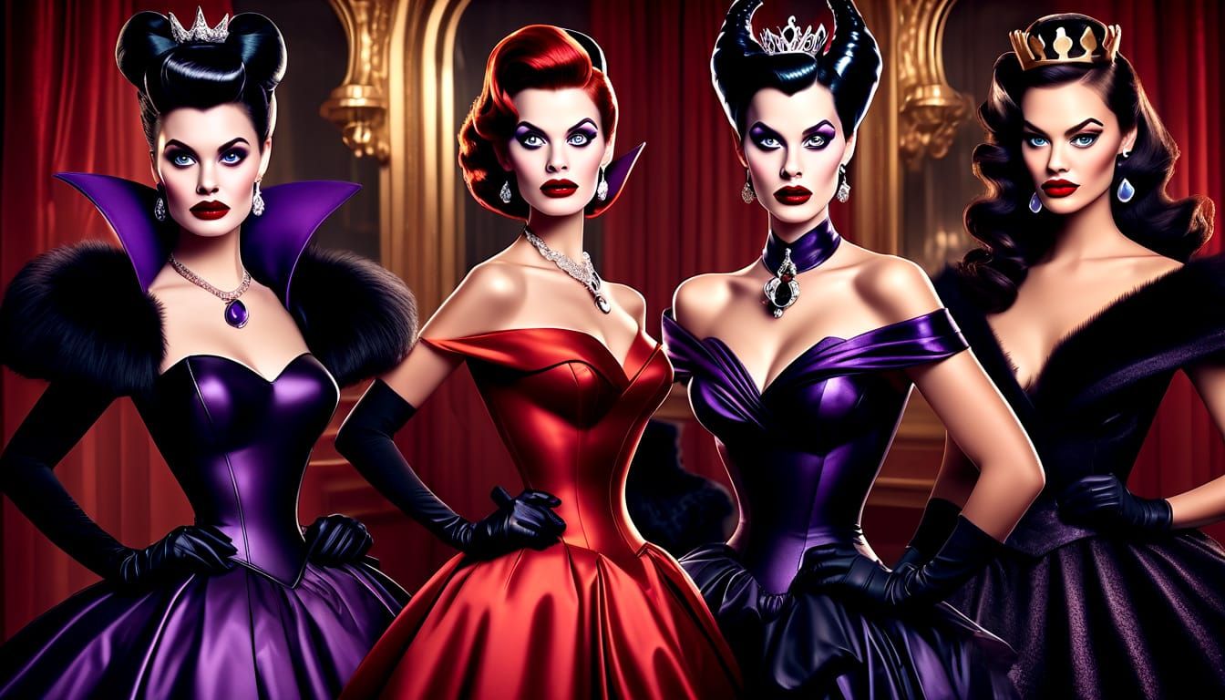 Disney female villains reimagined as glamorous pin-up models