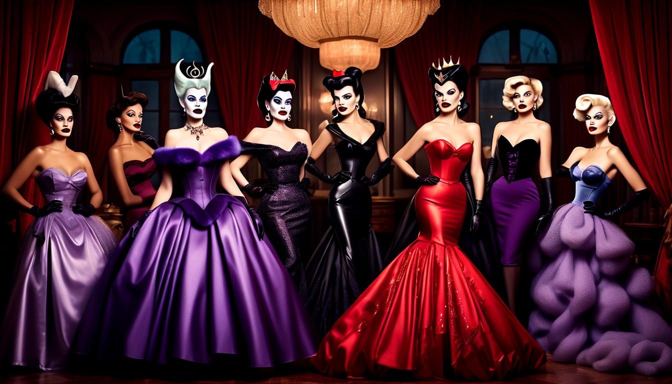 Disney female villains reimagined as glamorous pin-up models