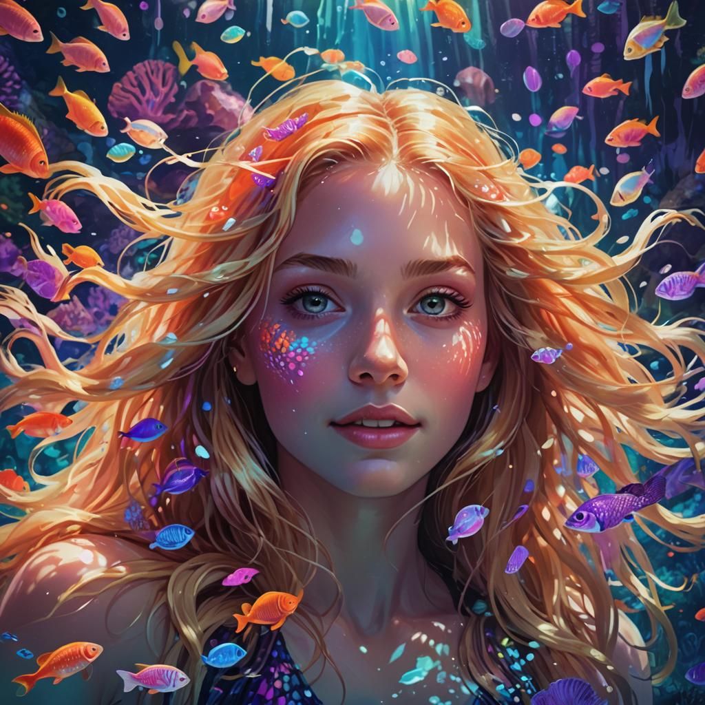 Underwater Portrait in a Coral Reef