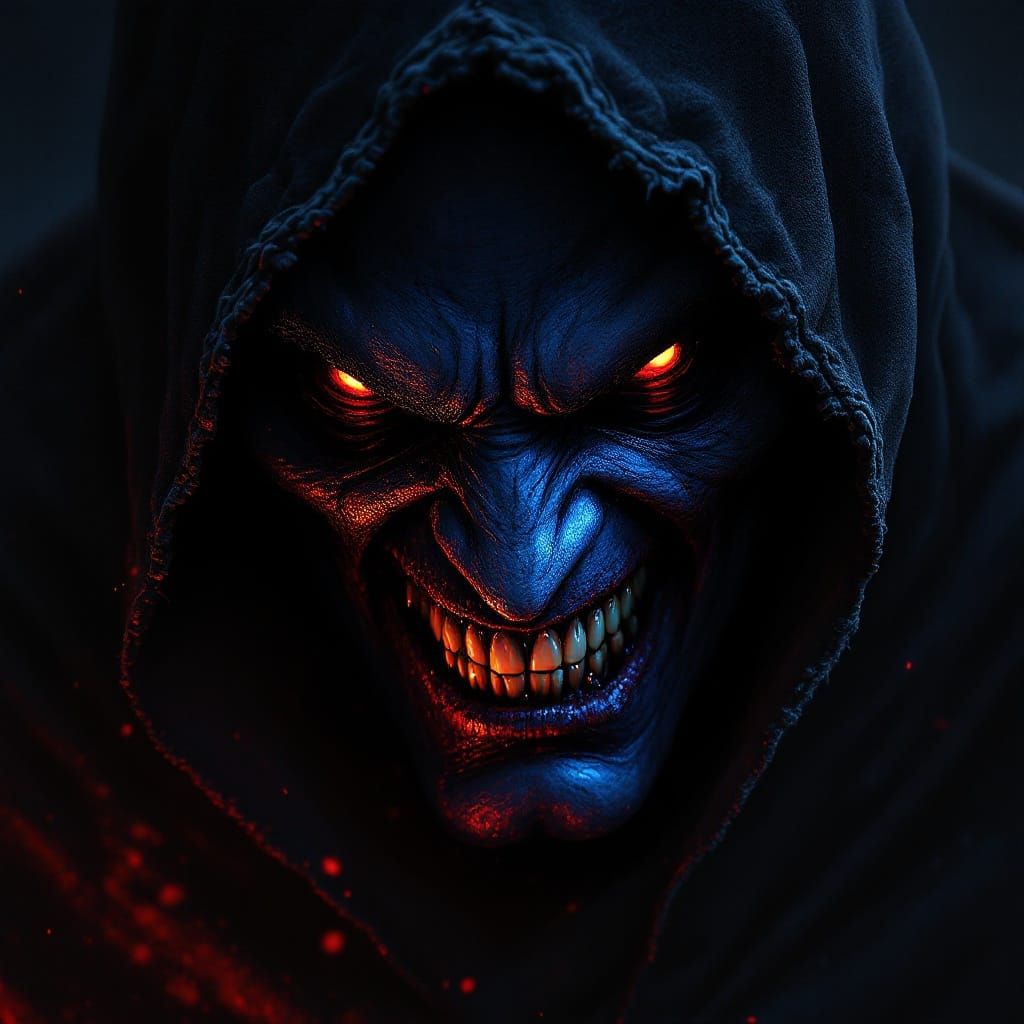 Sinister Figure Emerges from Shadows in Gothic Hyperrealism