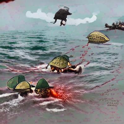 The Great Turtle War: A Surreal 1920s Battle