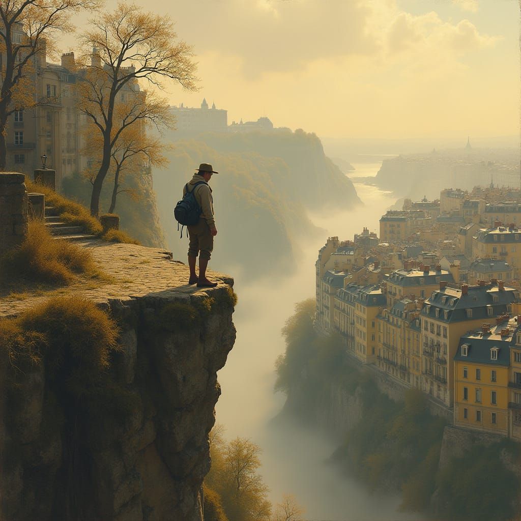 Montmartre Vista: A Hyperrealistic Oil Painting