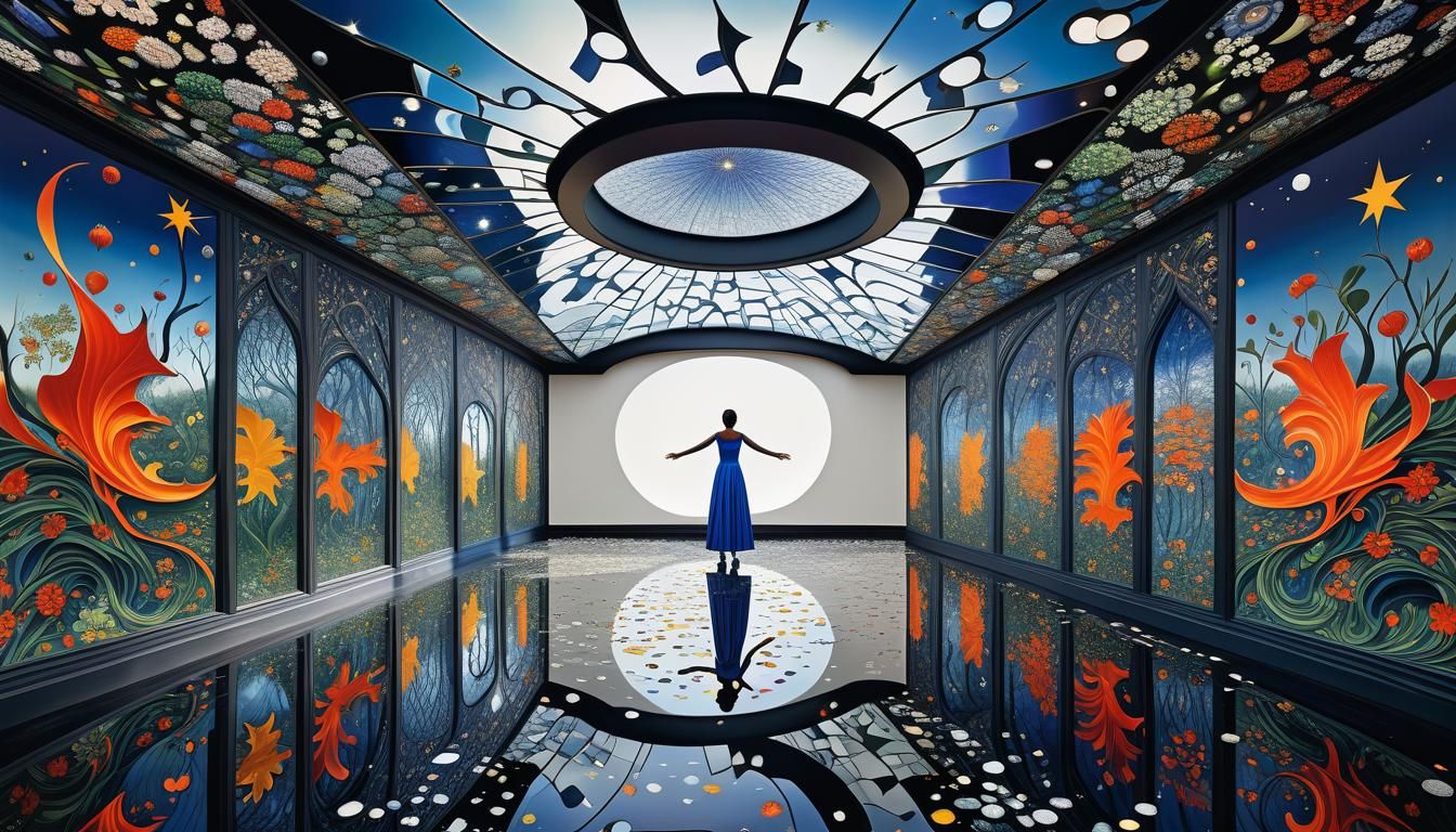 Reflective Infinity Room Inspired by Wiley and Munch