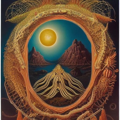 Surreal Space Walker in Orbit with God